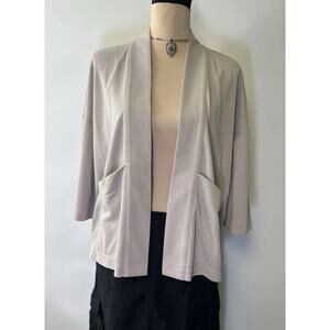 J.Jill Womens Soft Sisal Sand Washed Open Kimono Medium P Minimalist Lagenlook